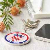 Kroatien-Erbe-Emblem Schlüsselanhänger (Seite)