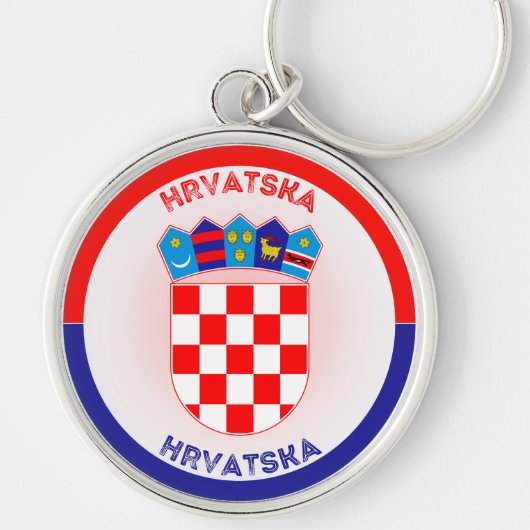 Kroatien-Erbe-Emblem Schlüsselanhänger (Vorne)