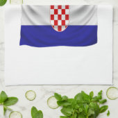 Kroatien Fan Design  Geschirrtuch (Gefaltet)