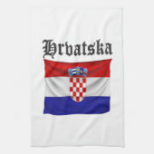 Kroatien Fan Design  Geschirrtuch (Vertikal)
