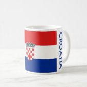 KROATIEN FLAG KAFFEETASSE (VorderseiteRechts)
