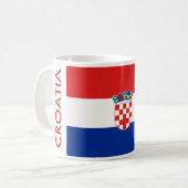 KROATIEN FLAG KAFFEETASSE (Vorderseite Links)