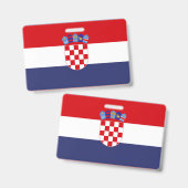 Kroatien-Flagge Ausweis (Vorder- & Rückseite)