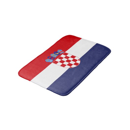 Kroatien-Flagge Badematte (Schrägansicht)