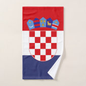 Kroatien-Flagge Badhandtuch Set (Handtuch)