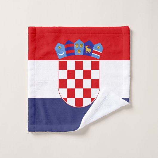 Kroatien-Flagge Badhandtuch Set (Waschlappen)