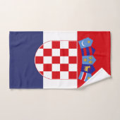 Kroatien-Flagge Badhandtuch Set (Handtuch)