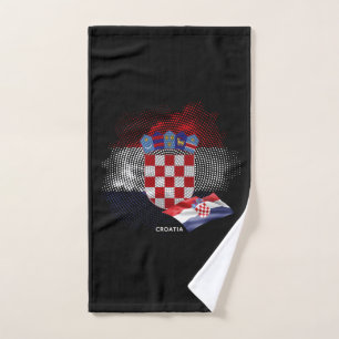 Kroatien-Flagge Badhandtuch Set