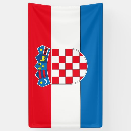 Kroatien-Flagge Banner (Vertikal)