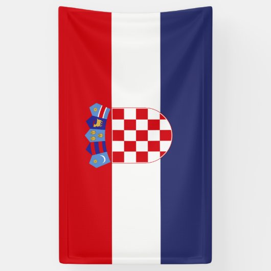 Kroatien-Flagge Banner (Vertikal)