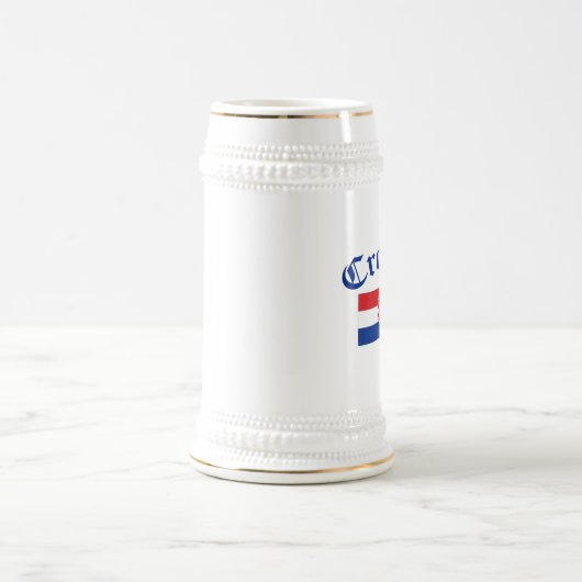Kroatien-Flagge Bierglas (Mittel)
