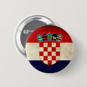 Kroatien-Flagge Button (Vorne & Hinten)