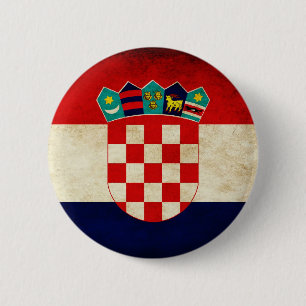Kroatien-Flagge Button