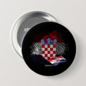 Kroatien-Flagge Button (Vorne & Hinten)