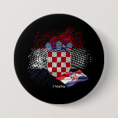 Kroatien-Flagge Button (Vorderseite)