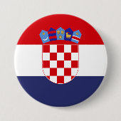 Kroatien-Flagge Button (Vorderseite)