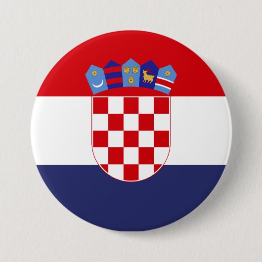 Kroatien-Flagge Button (Vorderseite)