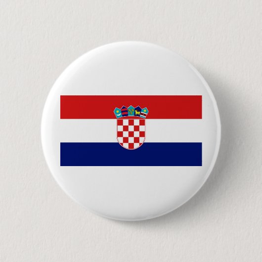 Kroatien-Flagge Button (Vorderseite)