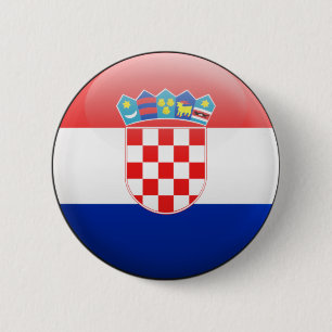 Kroatien-Flagge Button