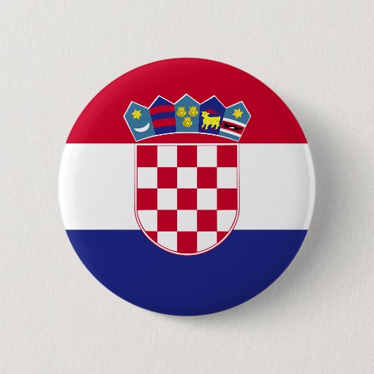 Kroatien-Flagge Button (Vorderseite)