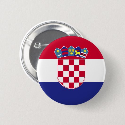 Kroatien-Flagge Button (Vorne & Hinten)