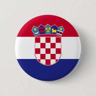 Kroatien-Flagge Button