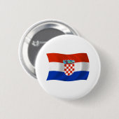 Kroatien-Flagge-Button Button (Vorne & Hinten)