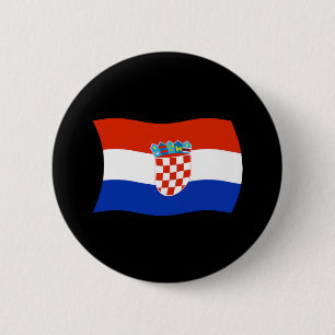 Kroatien-Flagge-Button Button