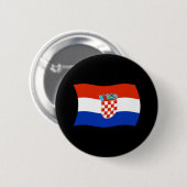 Kroatien-Flagge-Button Button (Vorne & Hinten)