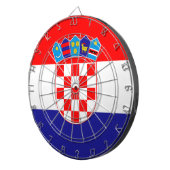 Kroatien-Flagge Dartscheibe (Vorderseite rechts)