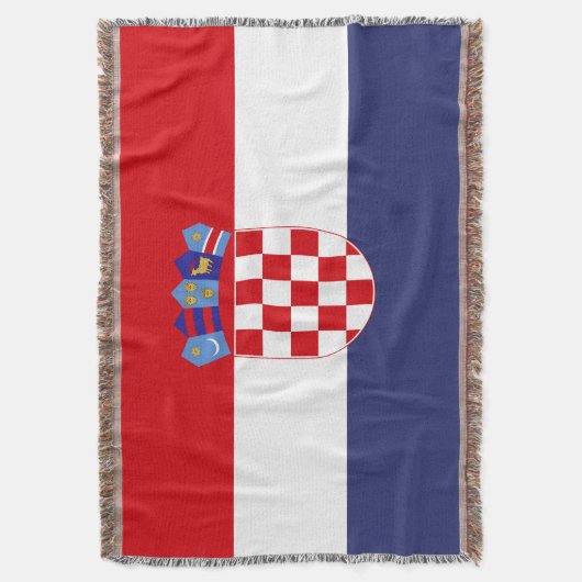 Kroatien-Flagge Decke (Vorderseite Vertikal)