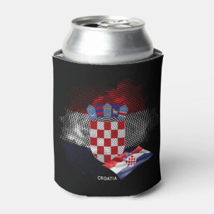 Kroatien-Flagge Dosenkühler