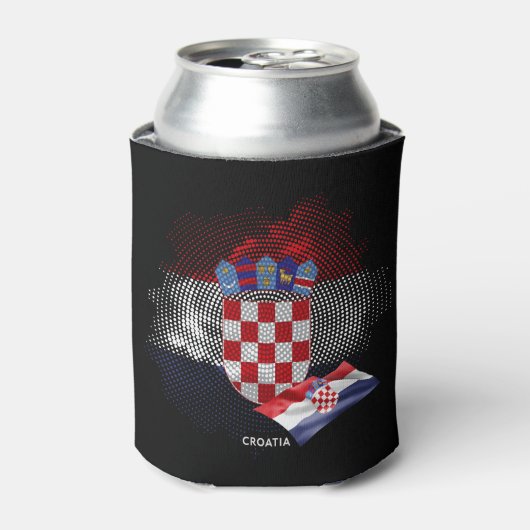 Kroatien-Flagge Dosenkühler (Kanne Vorderseite)