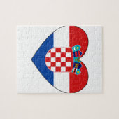 Kroatien-Flagge einfach Puzzle (Horizontal)