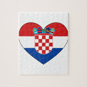 Kroatien-Flagge einfach Puzzle