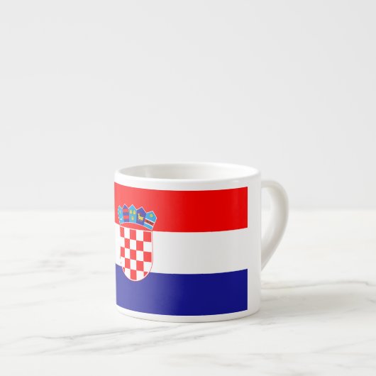 Kroatien-Flagge Espressotasse (Vorderseite Rechts)