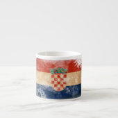 Kroatien-Flagge Espressotasse (Vorderseite)