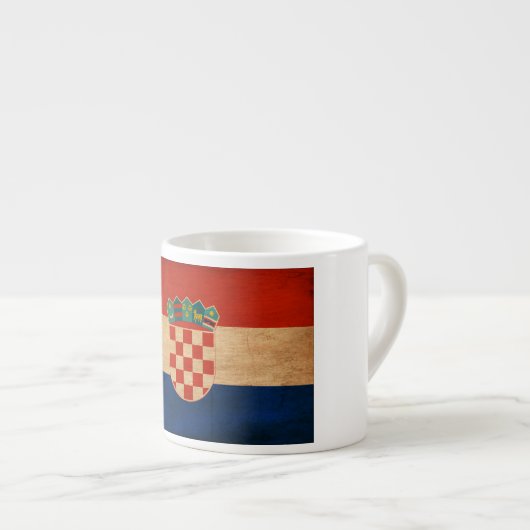 Kroatien-Flagge Espressotasse (Vorderseite Rechts)