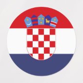 Kroatien-Flagge Etiketten (Design 1)
