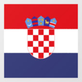 Kroatien-Flagge Fensteraufkleber (Blatt)