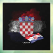 Kroatien-Flagge Fensteraufkleber (Blatt 3)