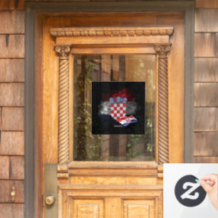 Kroatien-Flagge Fensteraufkleber