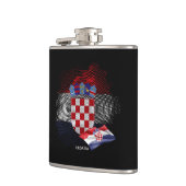 Kroatien-Flagge Flachmann (Links)