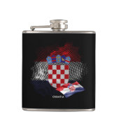 Kroatien-Flagge Flachmann (Vorderseite)