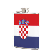 Kroatien-Flagge Flachmann (Links)