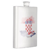 Kroatien-Flagge Flachmann (Rechts)
