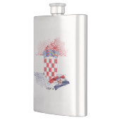 Kroatien-Flagge Flachmann (Links)
