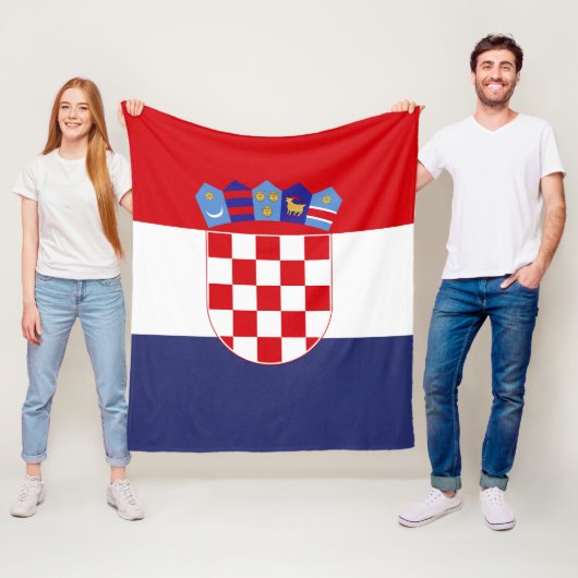 Kroatien-Flagge Fleecedecke (Beispiel)