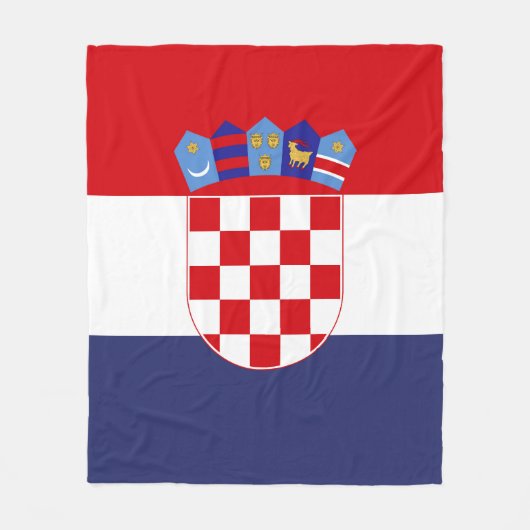 Kroatien-Flagge Fleecedecke (Vorderseite)