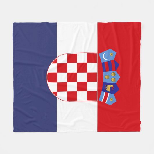 Kroatien-Flagge Fleecedecke (Vorderseite (Horizontal))